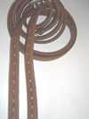 Stigremme - "Action"  LUX kvalitet - lgd 160 cm - dobb. syet bl�dt l�der m/nylonforst�rknin.  Farve brun.